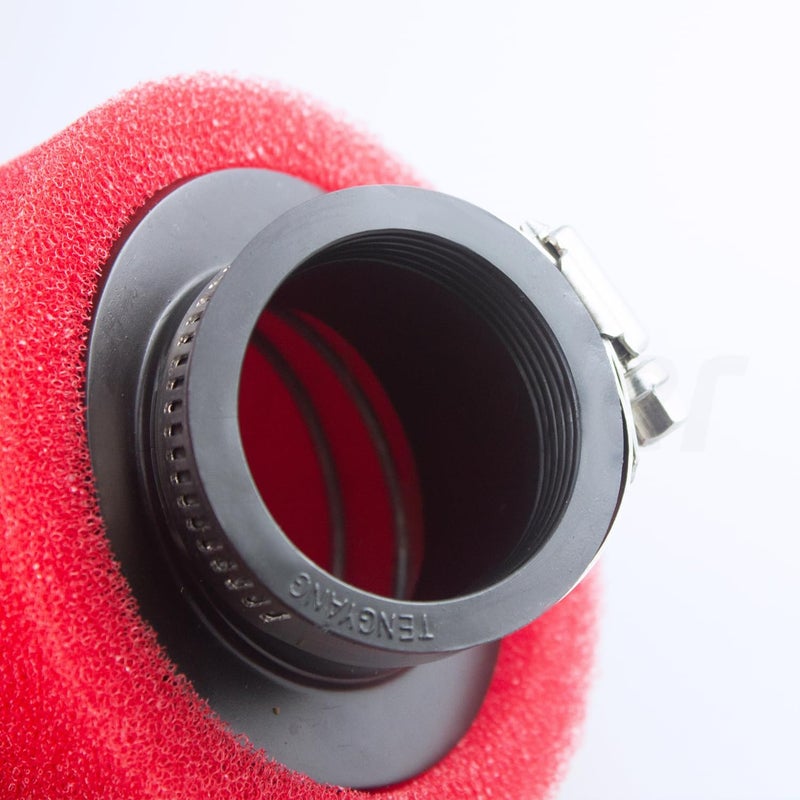 amavoler Bent Foam Air Filter 35mm 38mm 42mm 45mm 48mm Red Aftermarket Replacement Parts Fit for 50cc 70cc 90cc 110cc 125cc 150cc GY6 Motorcycle Atv Scooter Quad Go Kart Moped Pit Dirt Bike. (45mm) - Image 4